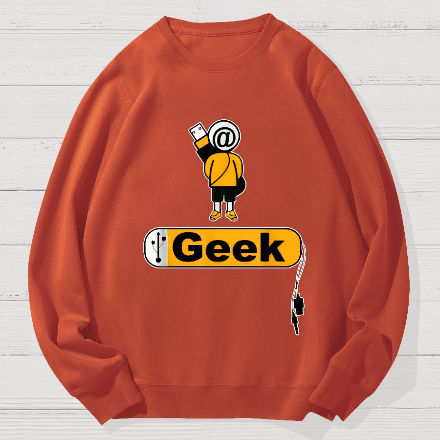 @Geek Funny Cotton Sweatshirt