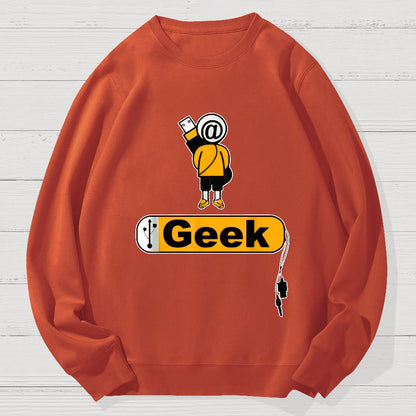 @Geek Funny Cotton Sweatshirt