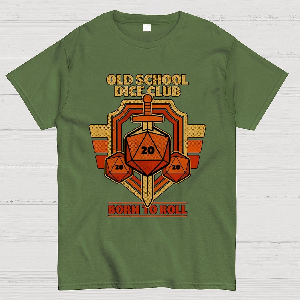 RPG Vintage Sword Shield Geek T-Shirt
