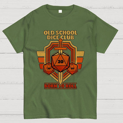 RPG Vintage Sword Shield Geek T-Shirt