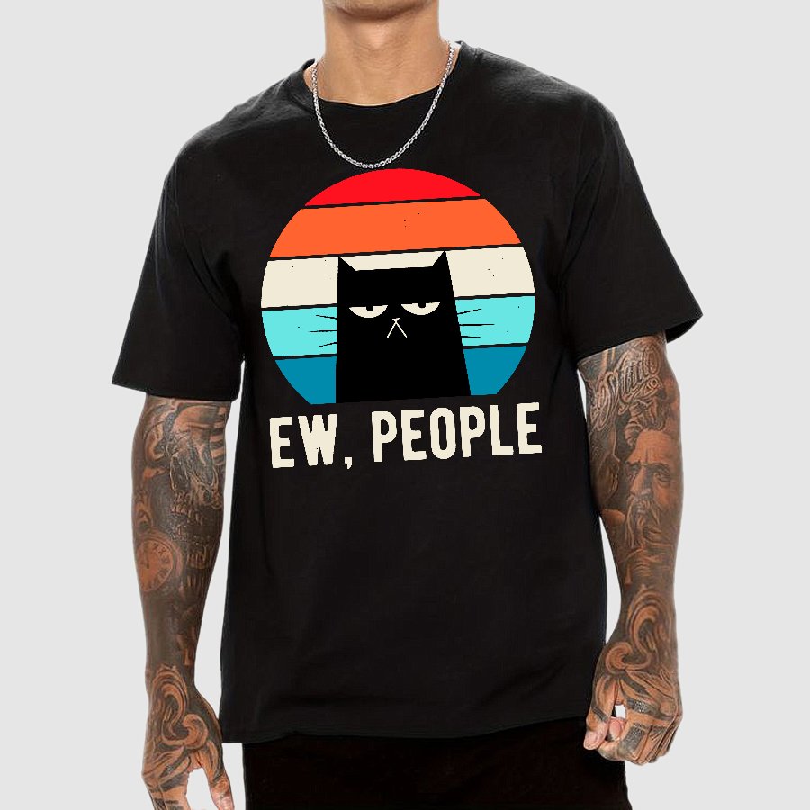 Ew People Funny Cat Geek T-Shirt