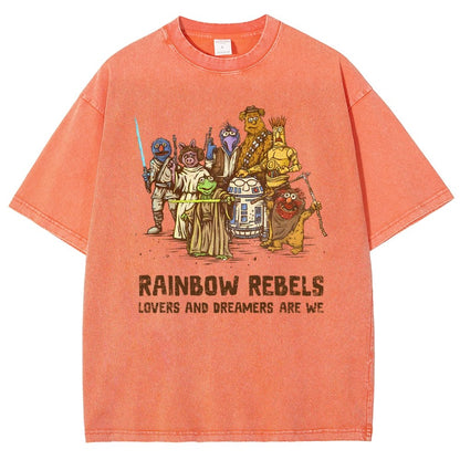 Rainbow Rebels Vintage Distressed T-shirt