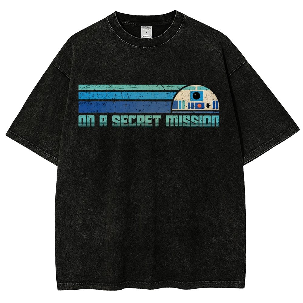 On A Secret Mission Vintage Distressed T-shirt