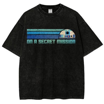 On A Secret Mission Vintage Distressed T-shirt
