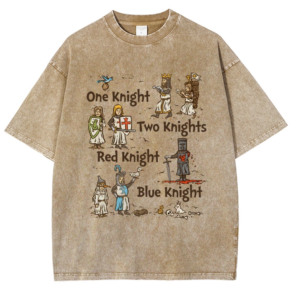 Red Knight Blue Knight Vintage Distressed T-shirt