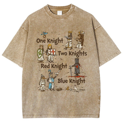 Red Knight Blue Knight Vintage Distressed T-shirt