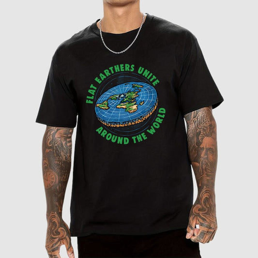 Flat Earthers Unite Geek T-Shirt