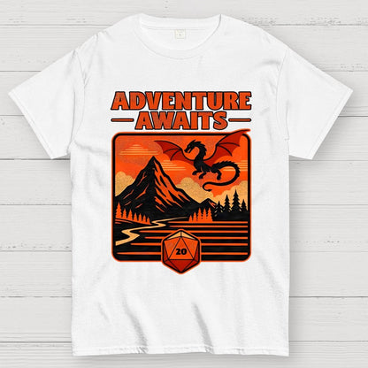 RPG Vintage Adventure Dragon Geek T-Shirt