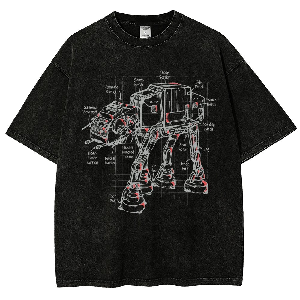 Walker's Blueprint Vintage Distressed T-shirt