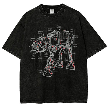 Walker's Blueprint Vintage Distressed T-shirt
