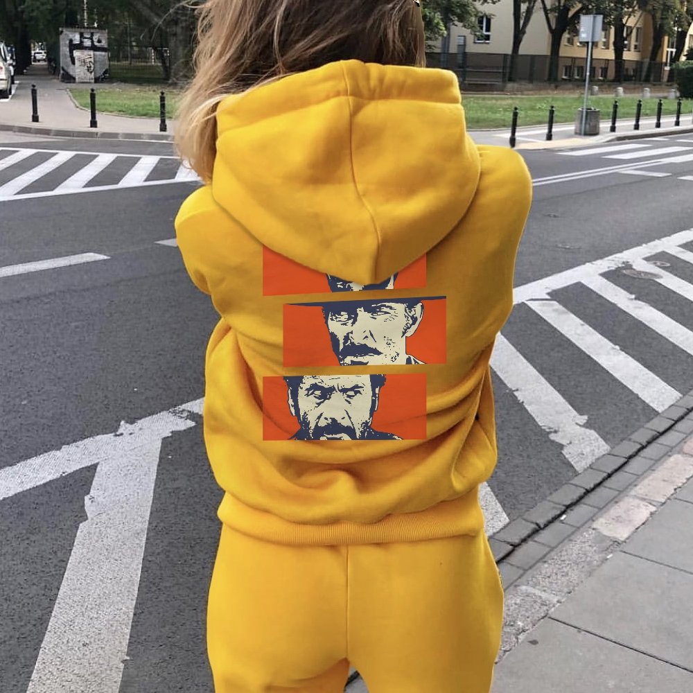 Buono Brutto Cattivo Printed Back Unisex Cotton Hoodie