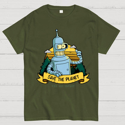 Save The Planet Kill All Humans Geek T-Shirt