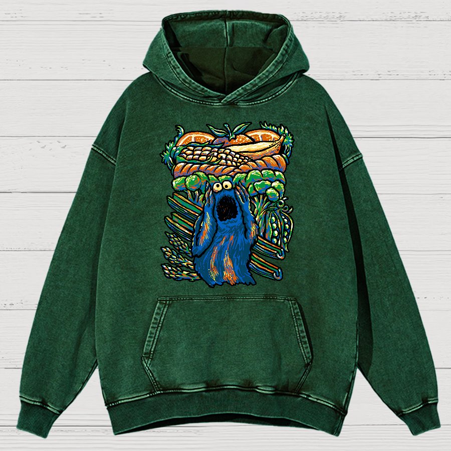 A Monstrous Scream Vintage Distressed Hoodie