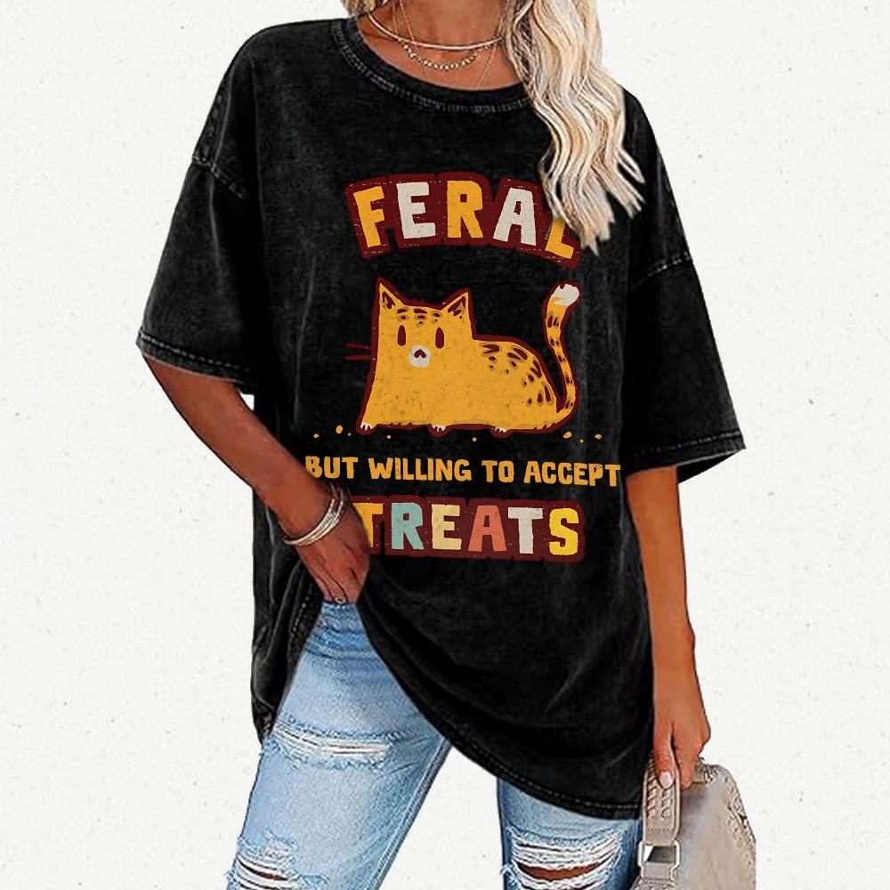 Slightly Feral Vintage Distressed T-shirt