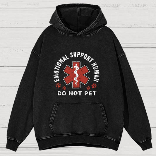 Emotional Support Human Vintage Distressed Hoodie