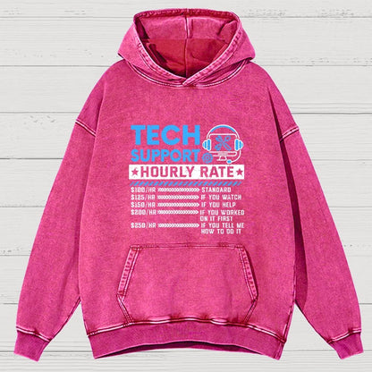 Tech Support Vintage Distressed Hoodie