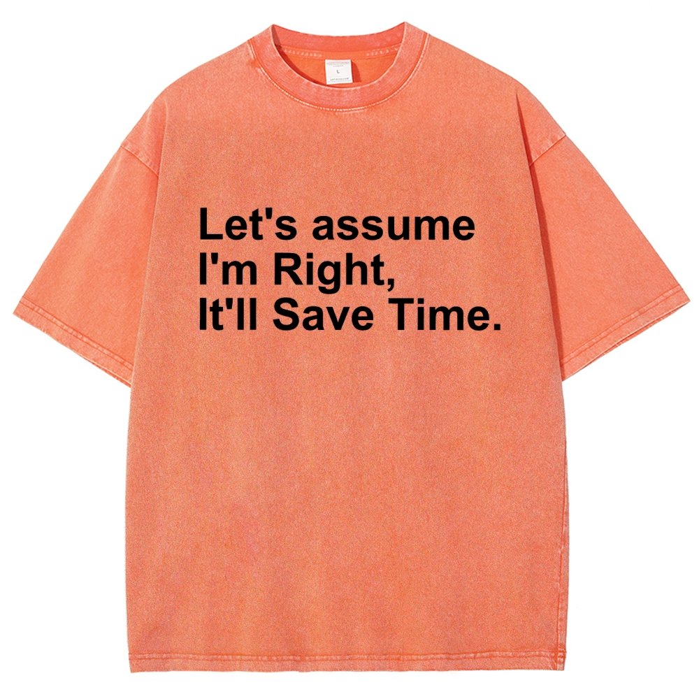Let's Assume I Am Right Vintage Distressed T-shirt