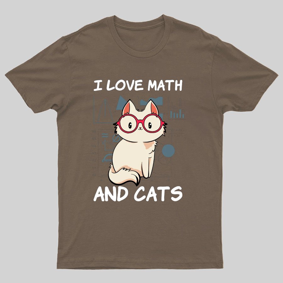 I Love Math And Cats Math Nerd T-Shirt