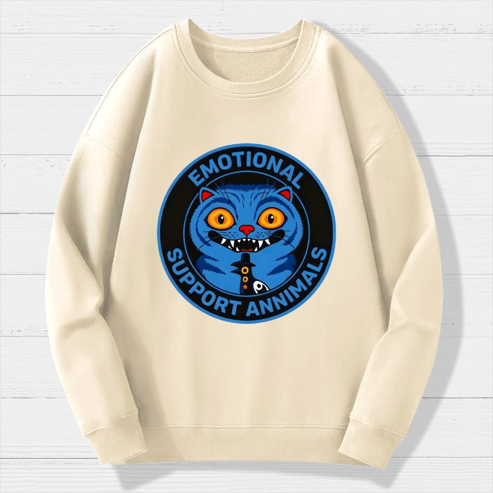 Emotional Support Annimals Geek Cotton Sweatshirt
