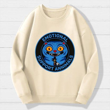 Emotional Support Annimals Geek Cotton Sweatshirt
