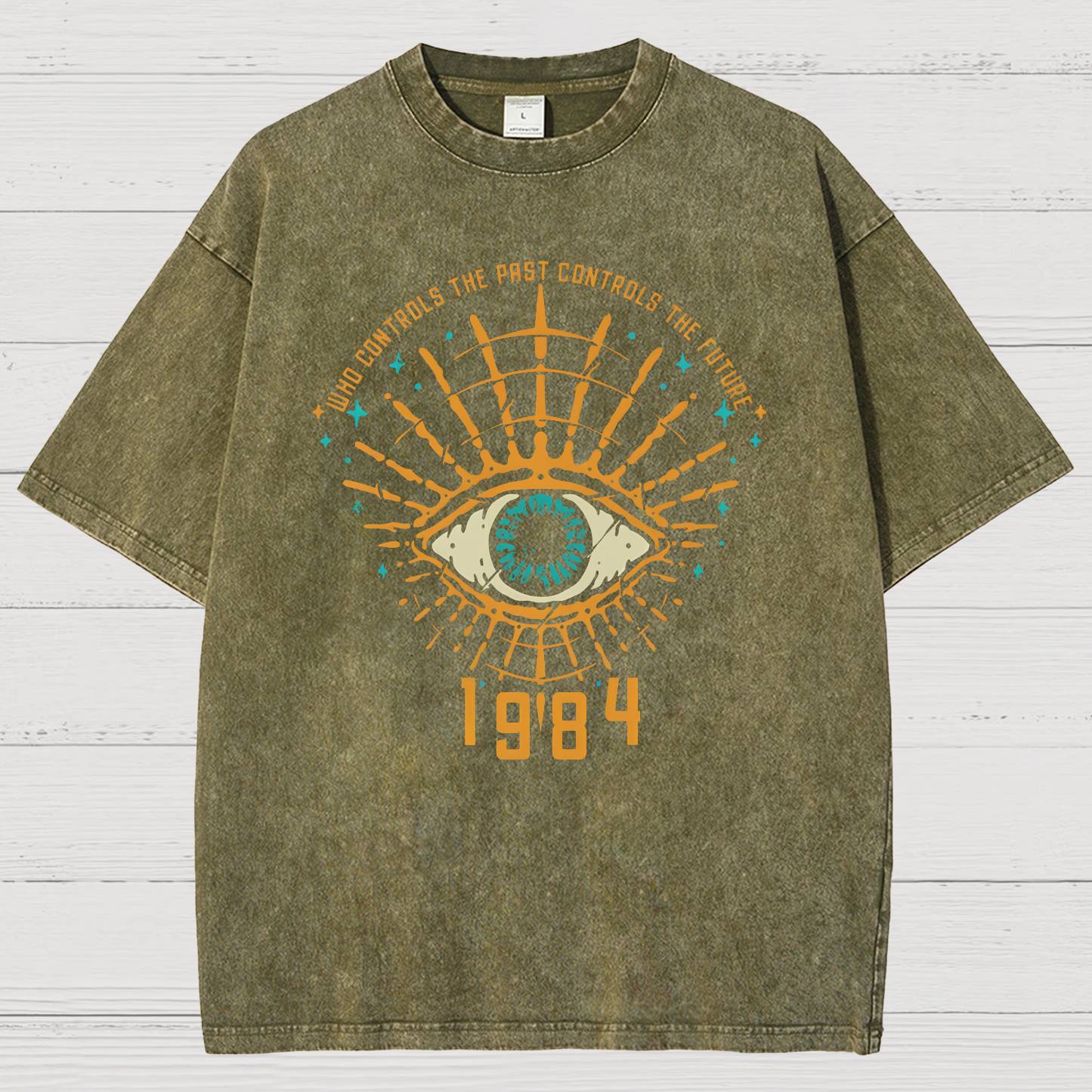 1984 George Orwell Control The Future Vintage Distressed T-shirt