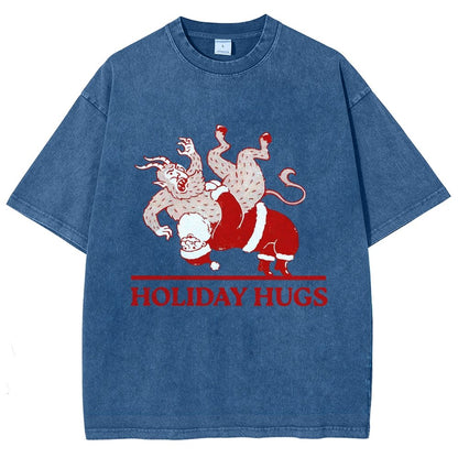 Holiday Hugs Vintage Distressed T-shirt