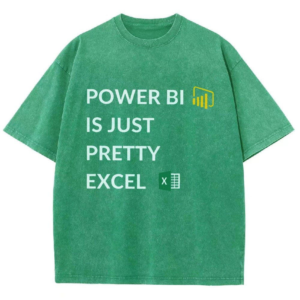 Excel VS Power BI Vintage Distressed T-shirt
