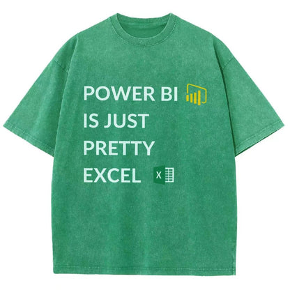 Excel VS Power BI Vintage Distressed T-shirt