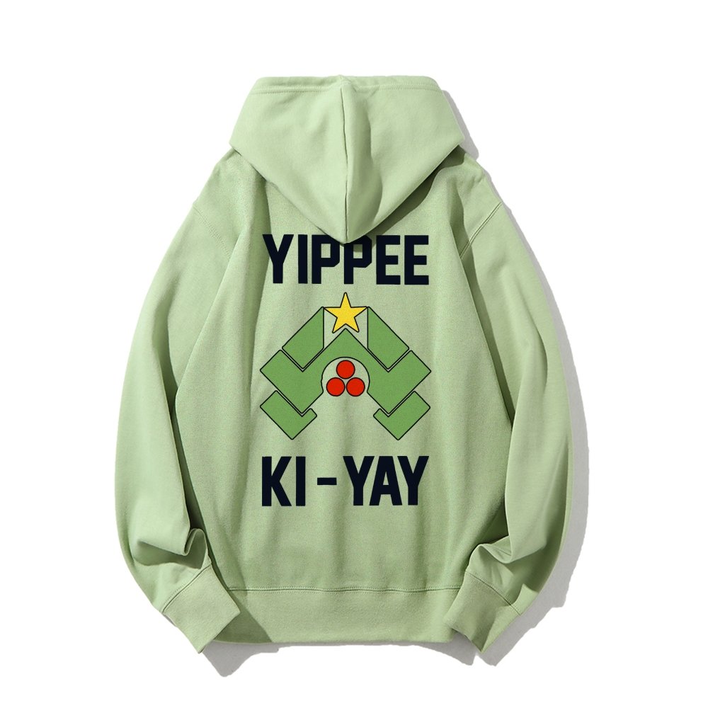 YIPPEE KI-YAY Printed Back Unisex Cotton Hoodie