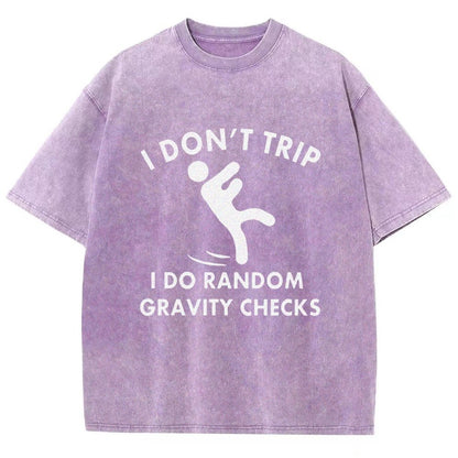 Random Gravity Checks Funny Vintage Distressed T-shirt