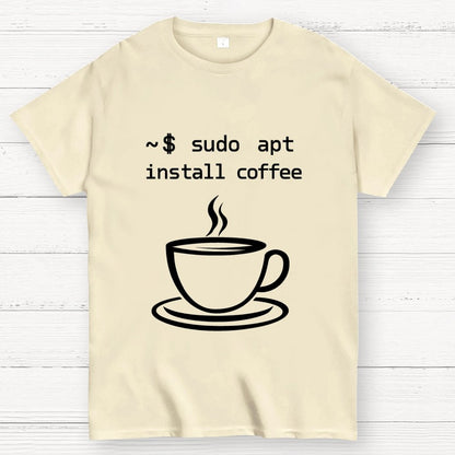 Sudo Apt-Get Install Coffee Geek T-Shirt
