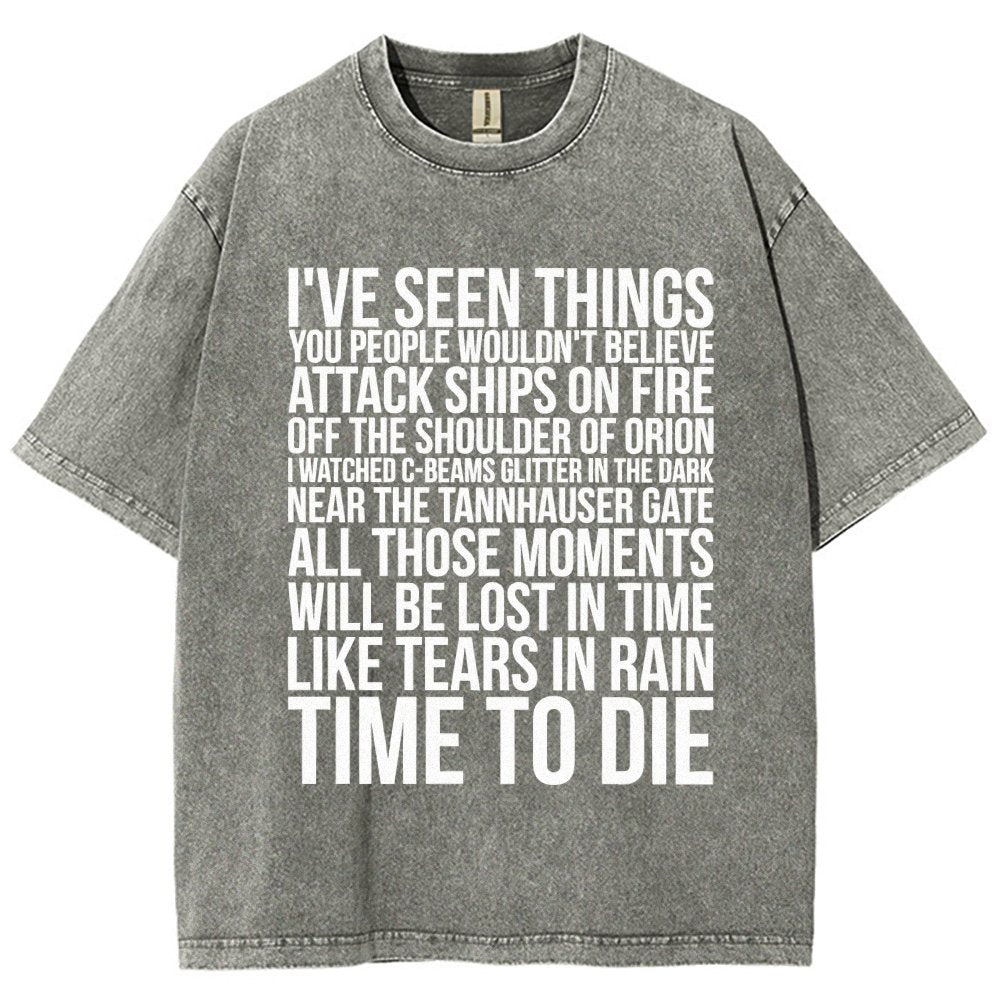 Like Tears In Rain...Time To Die Vintage Distressed T-shirt