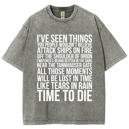 Like Tears In Rain...Time To Die Vintage Distressed T-shirt