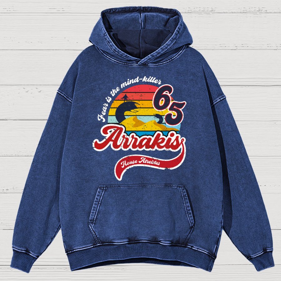 Fear Is The Mind Killer Cotton Vintage Distressed Hoodie