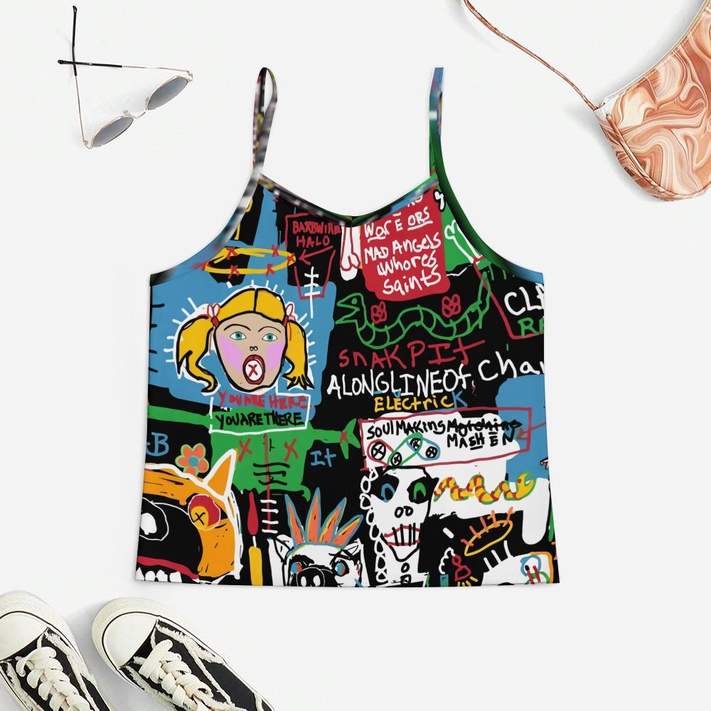 Vintage Graffiti3 Women's Geek Suspender Cami Set