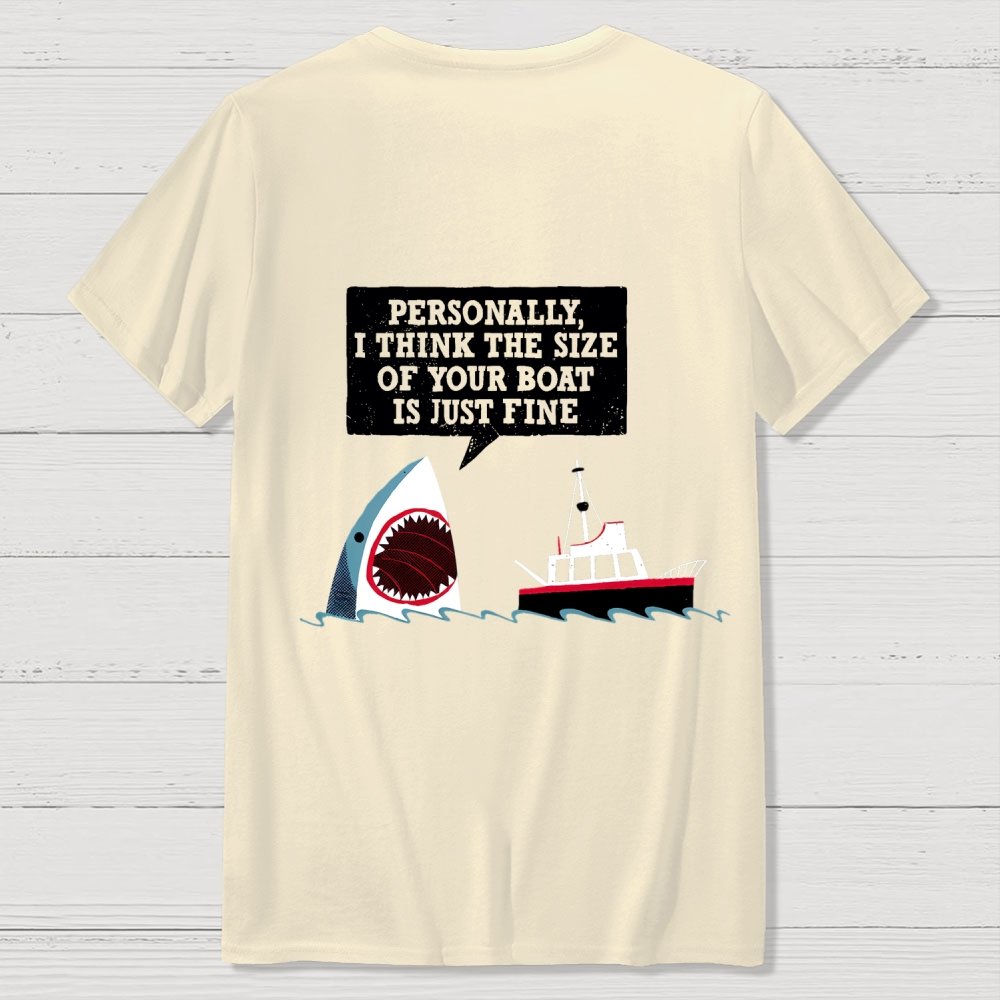 Polite Sharks Nerdy Back Printing Geek T-Shirt