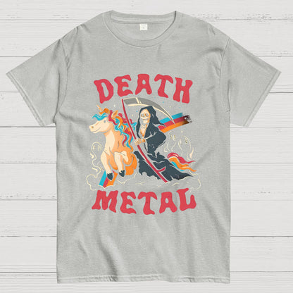 Death Metal - Cute Evil Skull Unicorn Geek T-Shirt