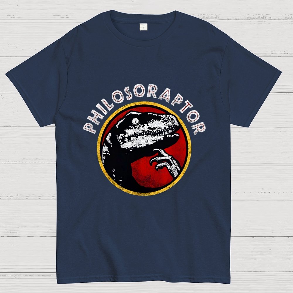 Philosoraptor Meme Funny Velociraptor Dinosaur Geek T-Shirt