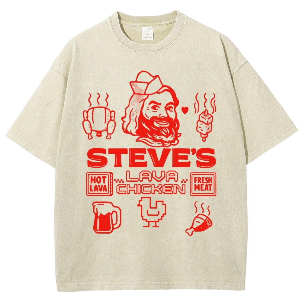 Steve's Lava Chicken Vintage Distressed T-shirt
