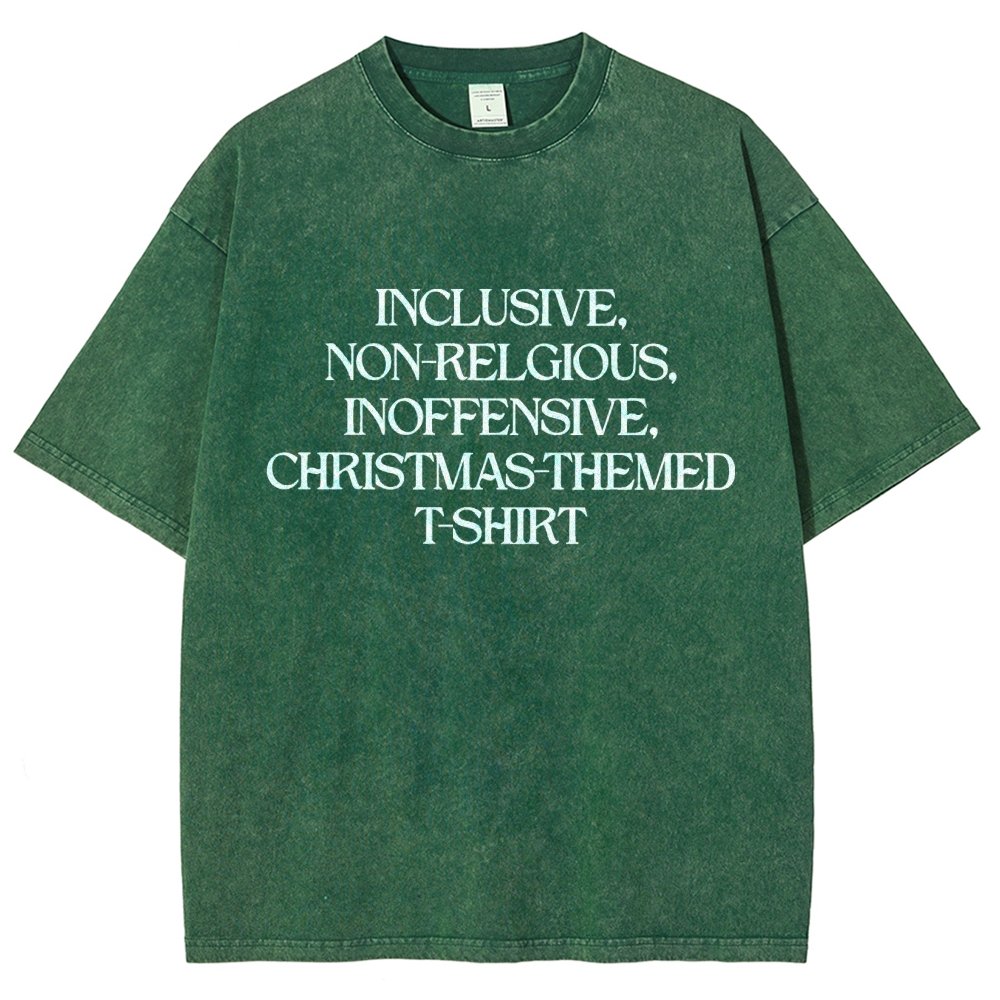 Christmas Themed Vintage Distressed T-shirt