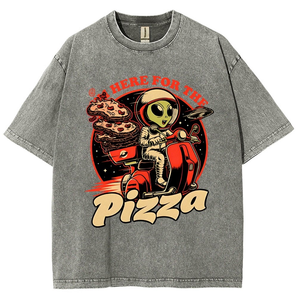 Space Pizza Delivery Vintage Distressed T-shirt