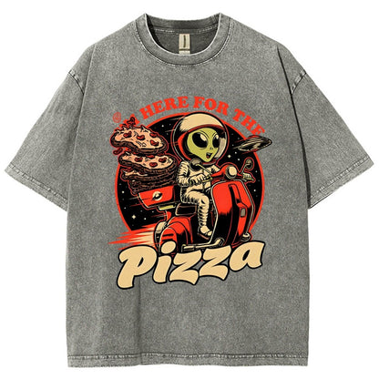 Space Pizza Delivery Vintage Distressed T-shirt