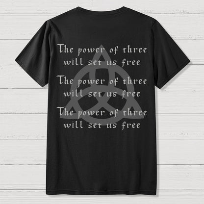 Power of Three Front And Back Printing Geek T-Shirt