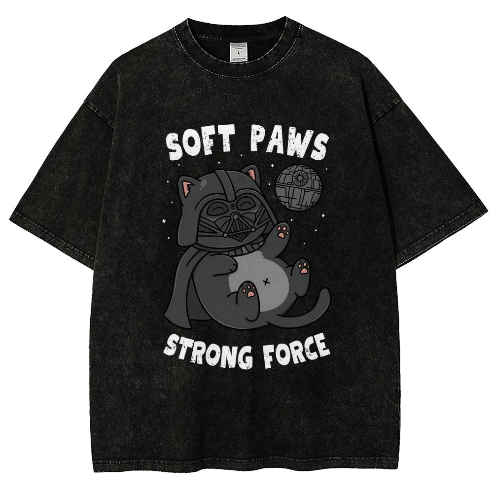 Soft Paws Strong Force Vintage Distressed T-shirt