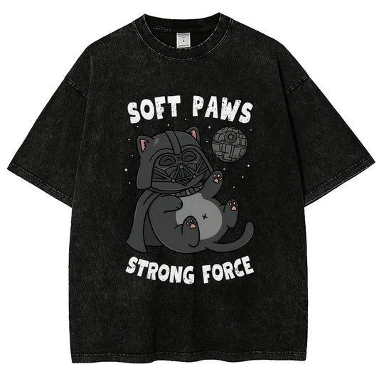 Soft Paws Strong Force Vintage Distressed T-shirt