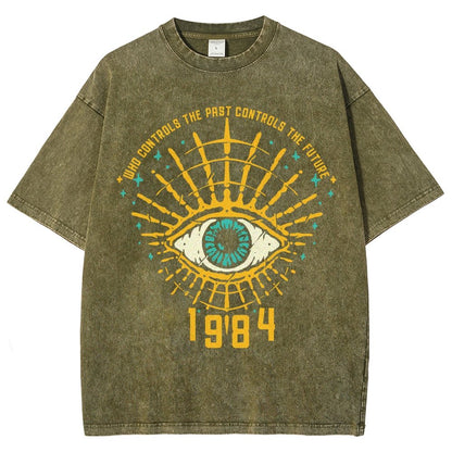 1984 George Orwell Control The Future Vintage Distressed T-shirt