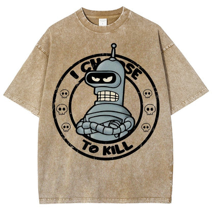 I Choose To Kill Vintage Distressed T-shirt