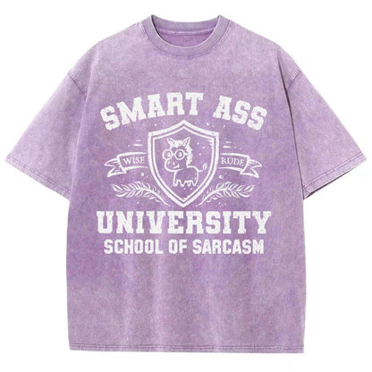 Smart Ass University Vintage Distressed T-shirt
