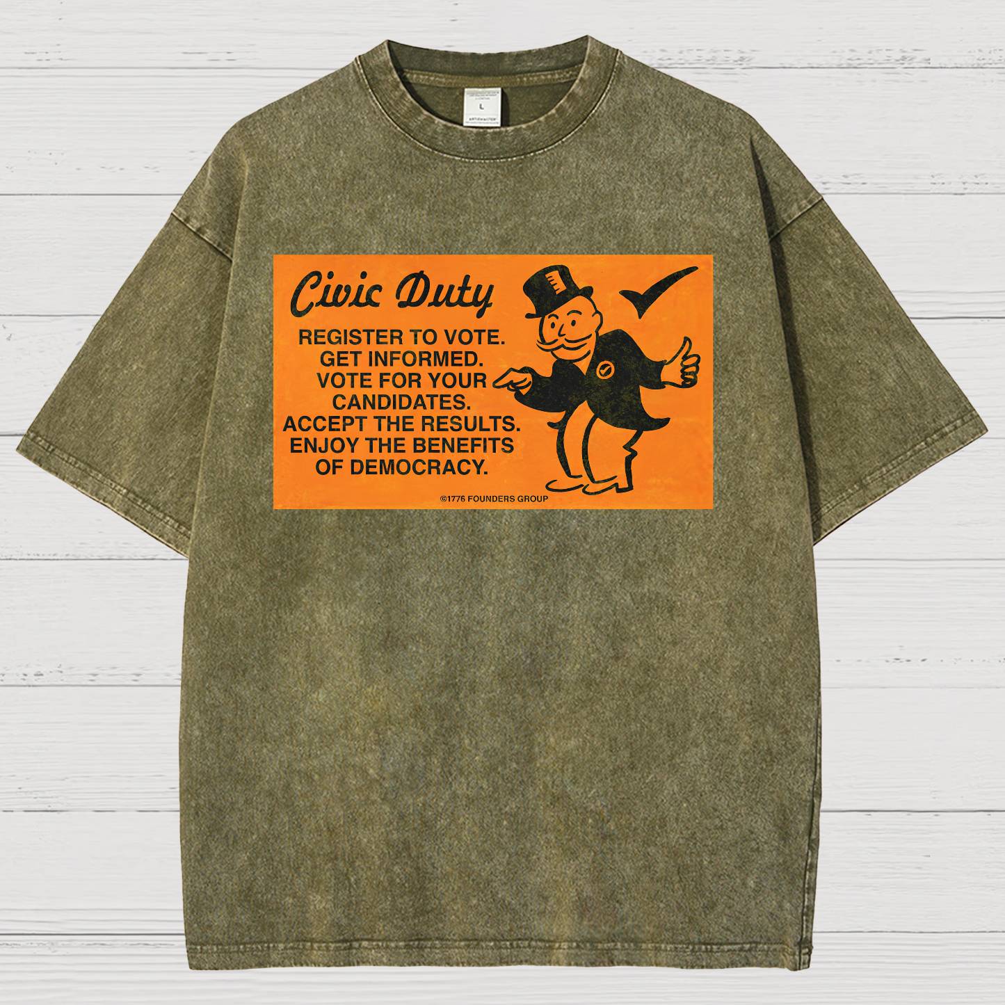 Civic Duty Card. Sarcasm Vintage Distressed T-shirt