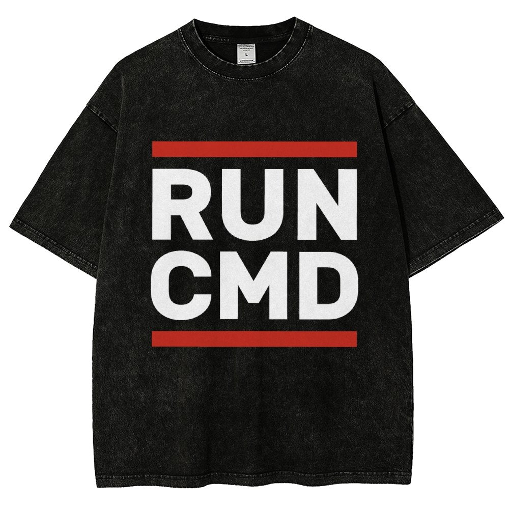 RUN CMD Vintage Distressed T-shirt